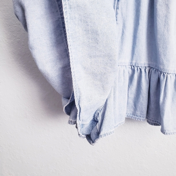 American Eagle Denim Ruffle Romper - Picture 4 of 10